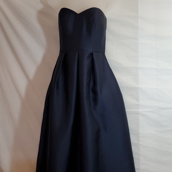 Alfred Sung Strapless Satin Twill Dress - Picture 2 of 8